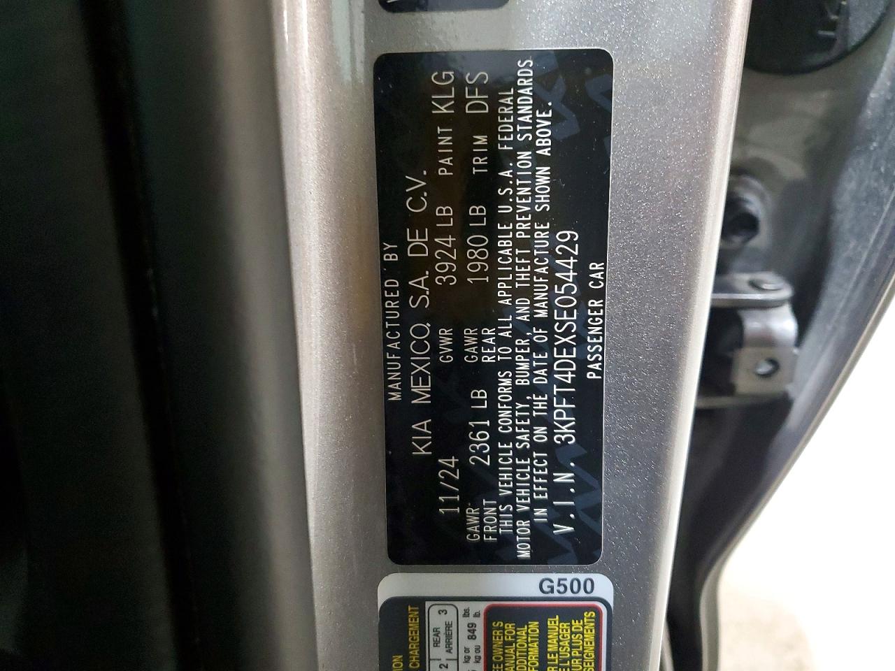 2025 Kia All other VIN 3KPFT4DEXSE054429 photo 12