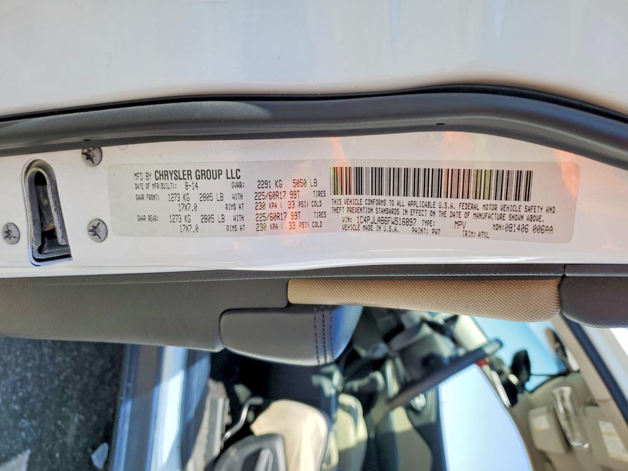 2015 Jeep Grand cher VIN 1C4PJLAB6FW516897 photo 12
