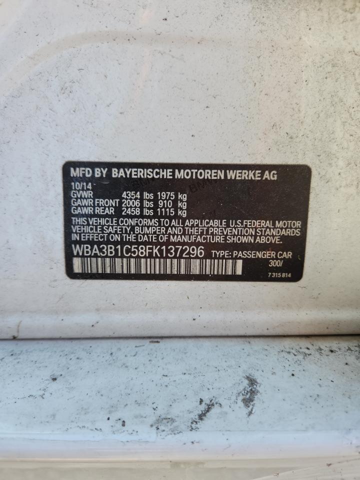 2015 BMW 3 series VIN WBA3B1C58FK137296 photo 12