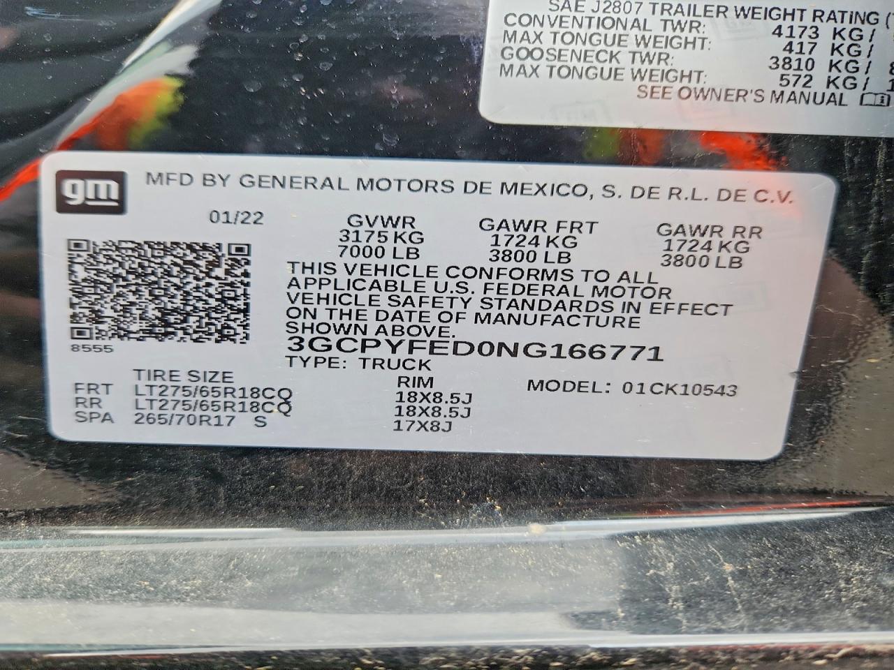 2022 CHEV All models VIN 3GCPYFED0NG166771 photo 12