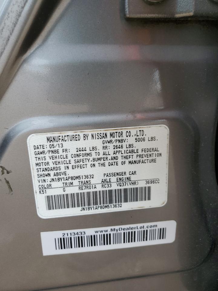 2013 INFINITI M37 VIN JN1BY1AP8DM513632 photo 12