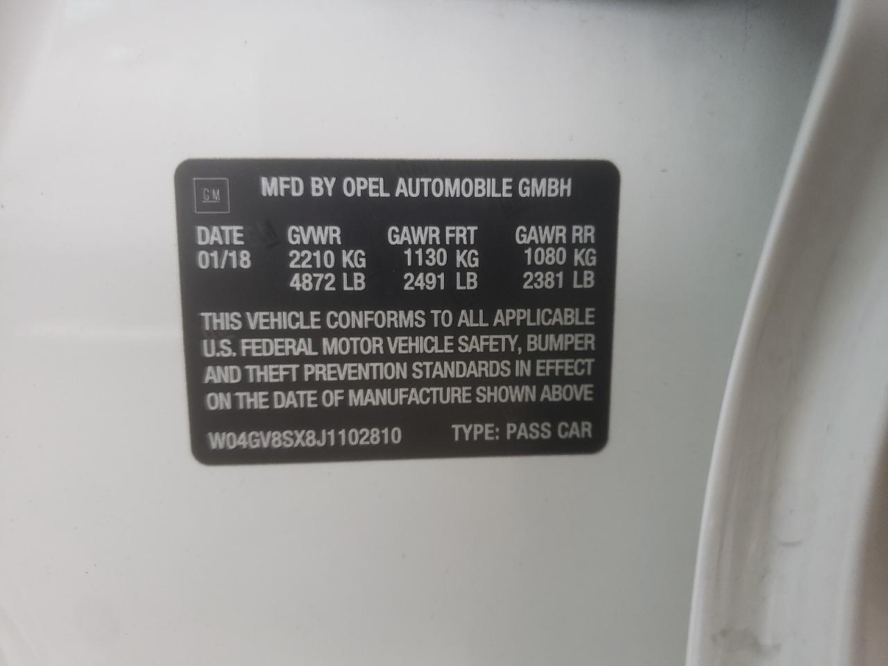 2019 BUICK Regal VIN W04GV8SX8J1102810 photo 12