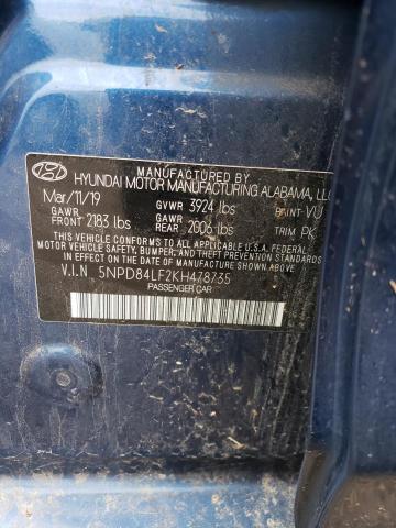 2019 HYUNDAI Elantra VIN 5NPD84LF2KH478735 photo 12