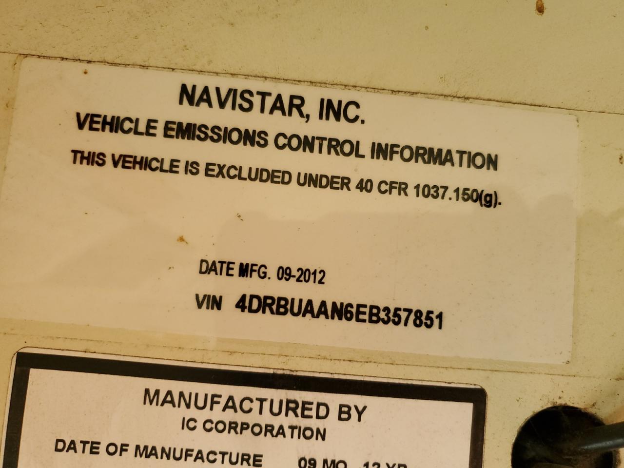 2014 IC 3000 VIN 4DRBUAAN6EB357851 photo 10