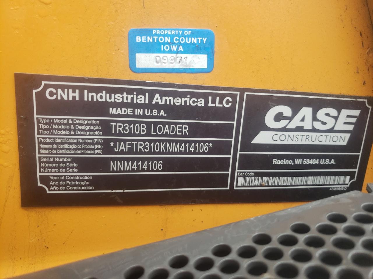 2022 CASE SKIDLOADER VIN JAFTR310KNM414106 photo 10