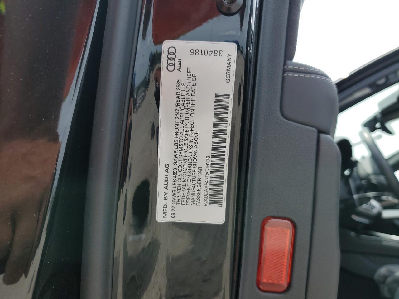 2023 Audi A4 VIN WAUEAAF47PA016278 photo 12
