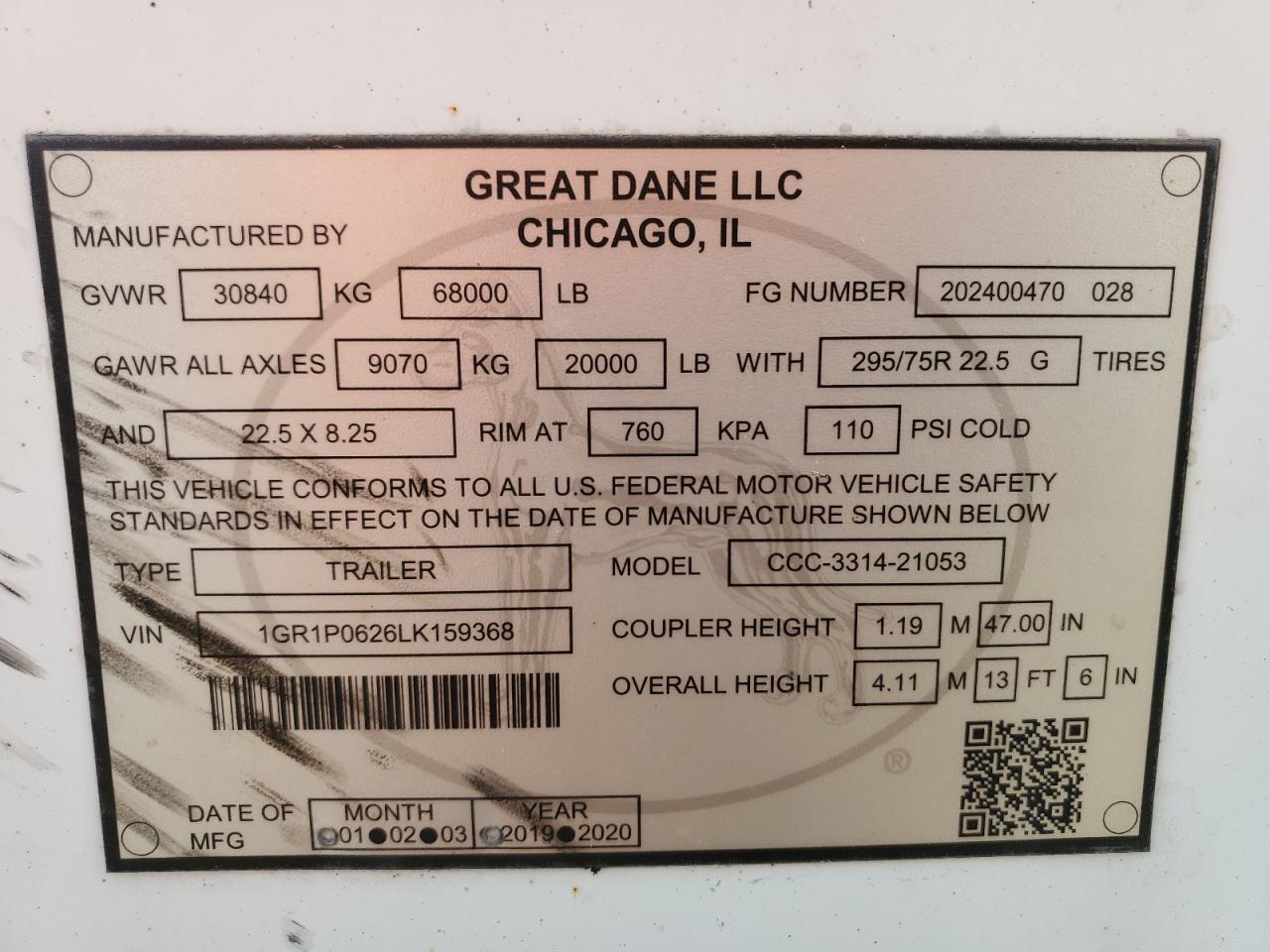 2020 GGSD 53FT TRAIL VIN 1GR1P0626LK159368 photo 10