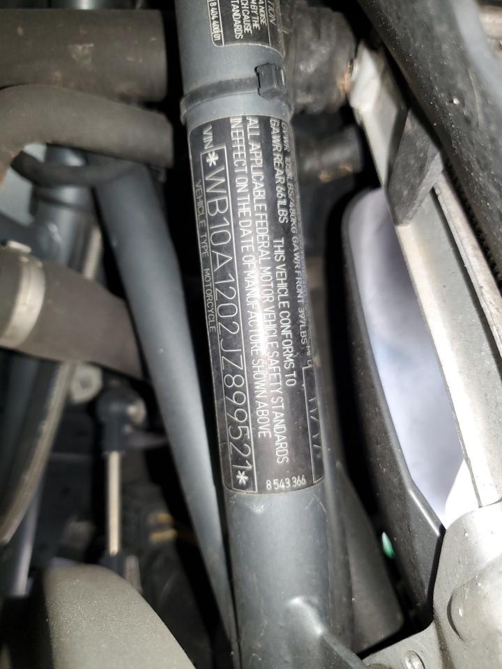 2018 BMW R VIN WB10A1202JZ899521 photo 9