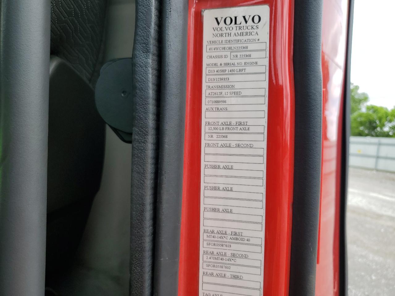 2020 VOLVO Vnr VIN 4V4WC9EG8LN225368 photo 10