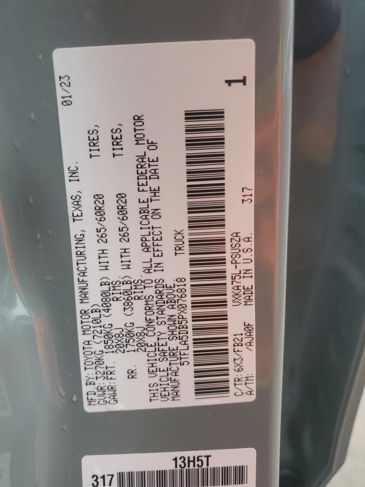 2023 Toyota Tundra VIN 5TFLA5DB5PX076818 photo 12