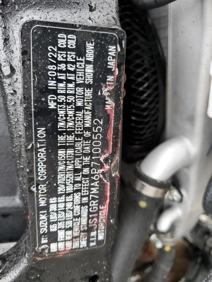 2023 SUZUKI Gsxr750 VIN JS1GR7MA6P7100552 photo 8
