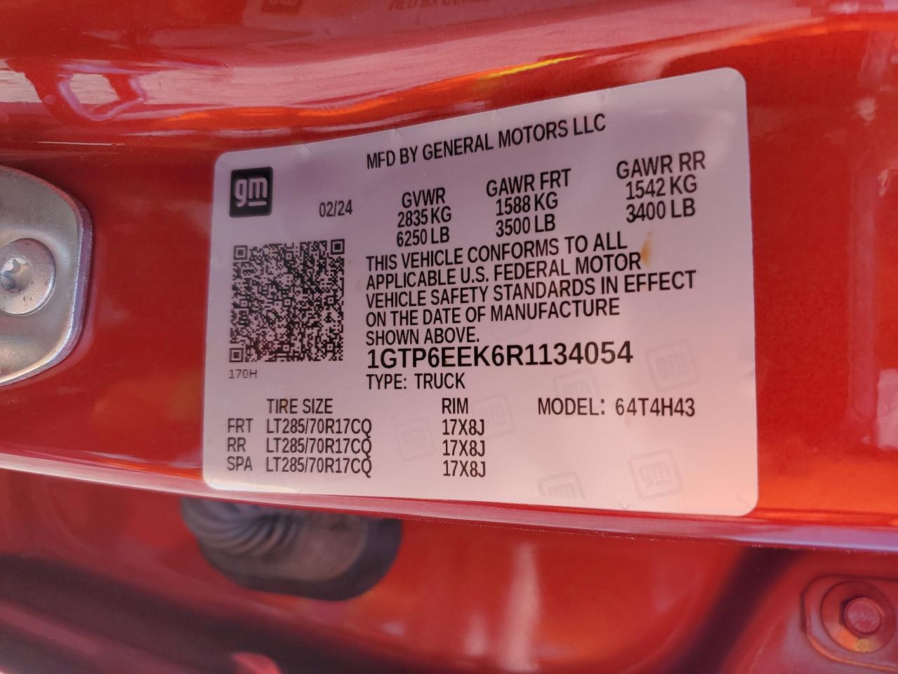 2024 GMC Canyon VIN 1GTP6EEK6R1134054 photo 12