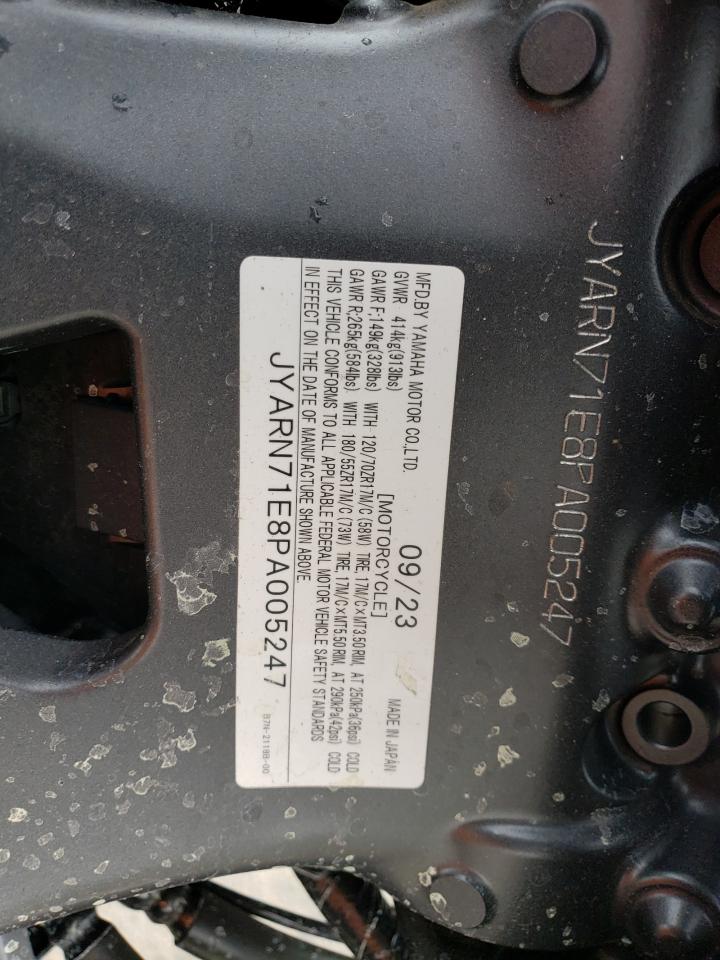 2023 YAMAHA MT09 VIN JYARN71E8PA005247 photo 9
