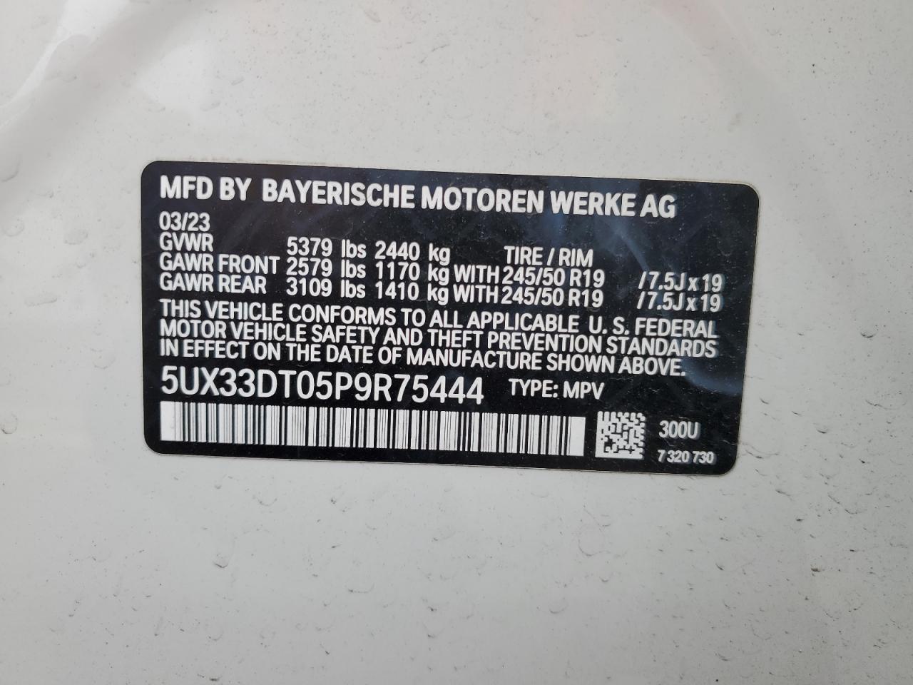 2023 BMW X4 VIN 5UX33DT05P9R75444 photo 12