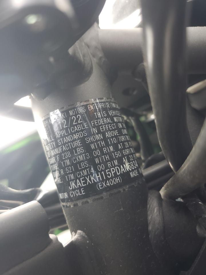 2023 KAWASAKI EX400 VIN JKAEXKH15PDAN6834 photo 9