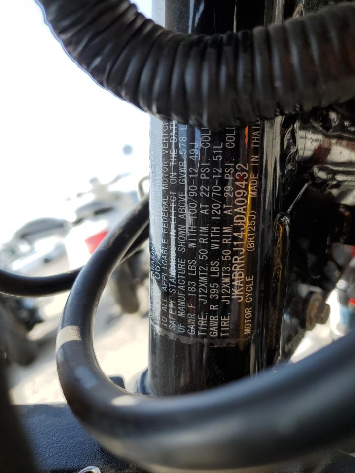2018 KAWASAKI BR125 J VIN JKABRRJ14JDA09432 photo 10