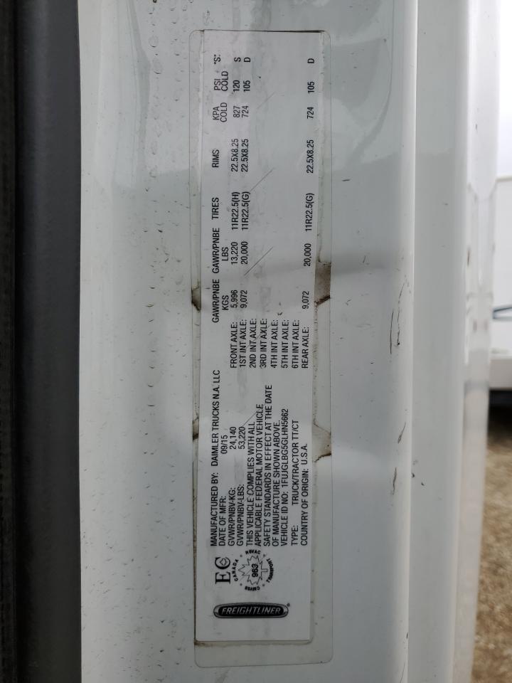 2016 FREIGHTLINER CASCADIA 125 VIN 1FUJGLBG5GLHN5662 photo 10