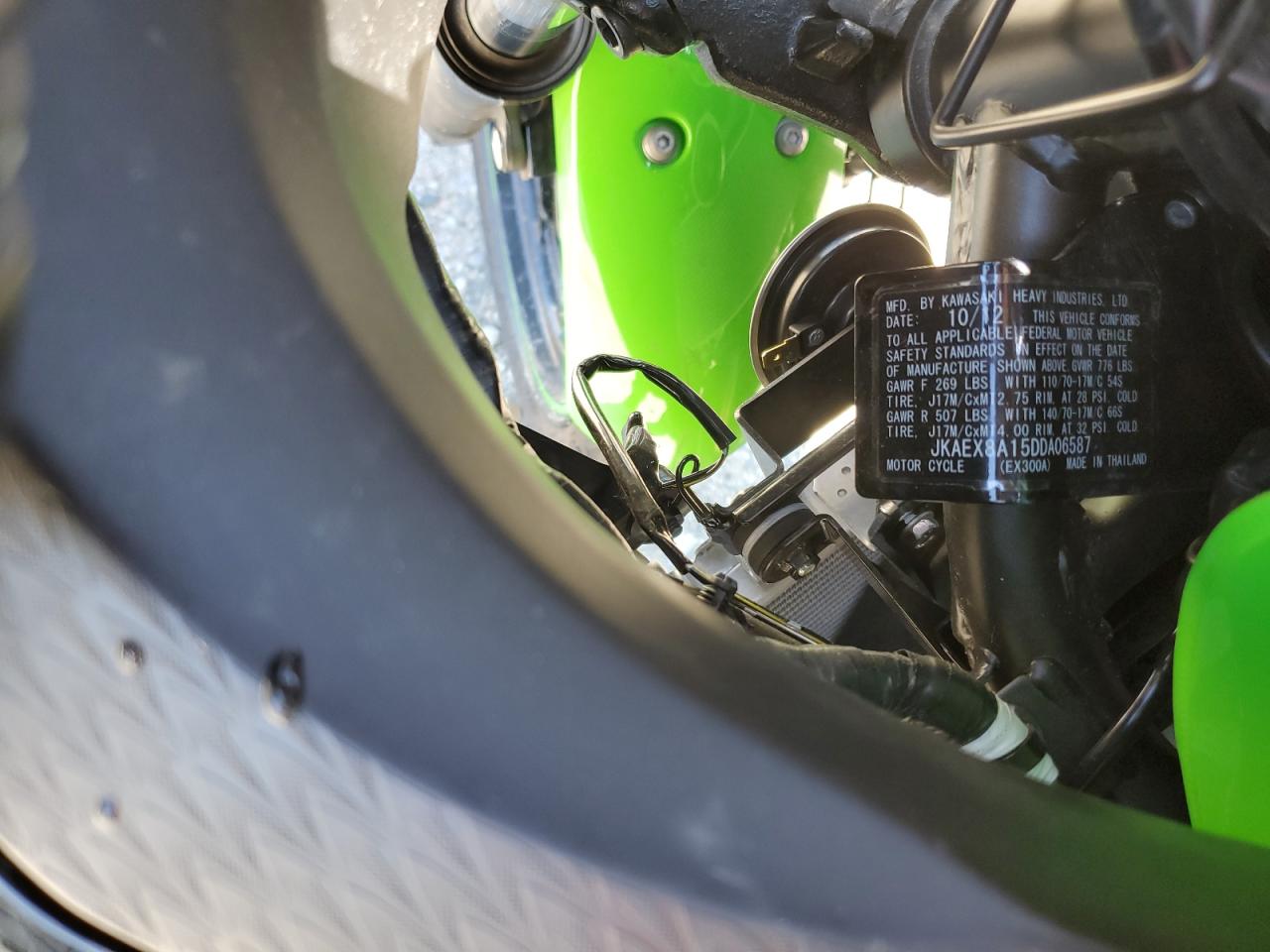2013 KAWASAKI EX300 A VIN JKAEX8A15DDA06587 photo 9
