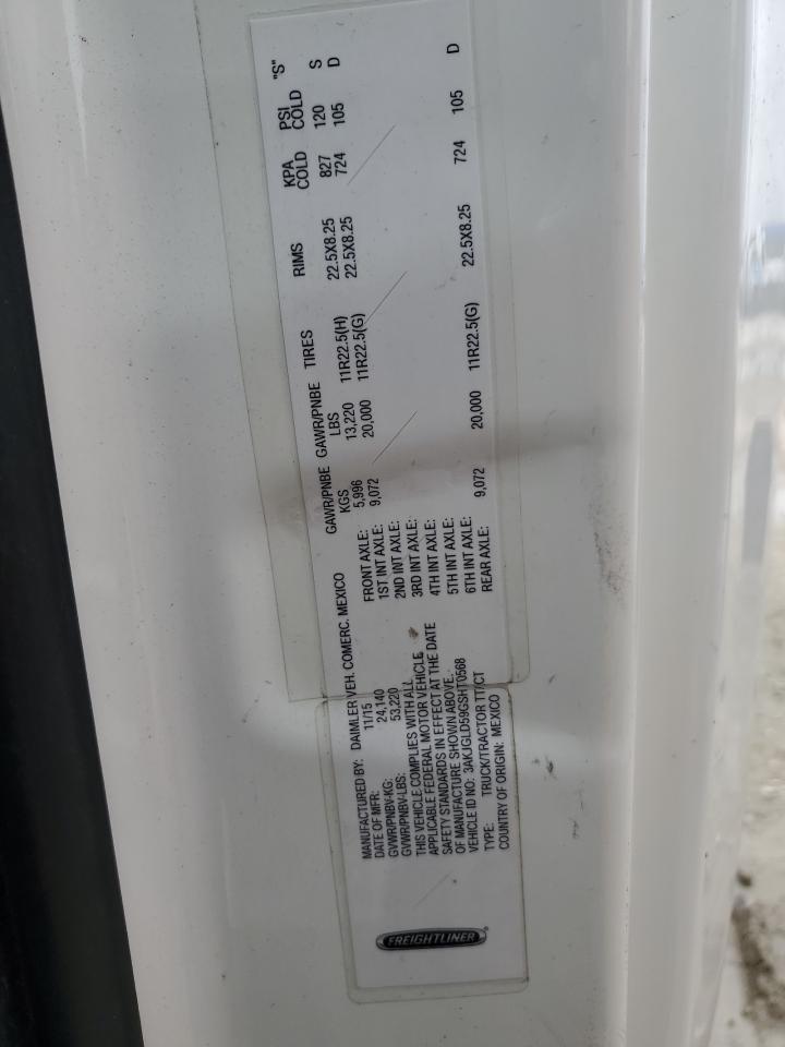 2016 FREIGHTLINER CASCADIA 125 VIN 3AKJGLD59GSHT0568 photo 10