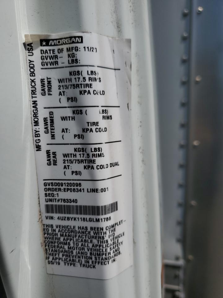 2020 MITSUBISHI All other VIN 4UZBYK118LGLM1786 photo 10
