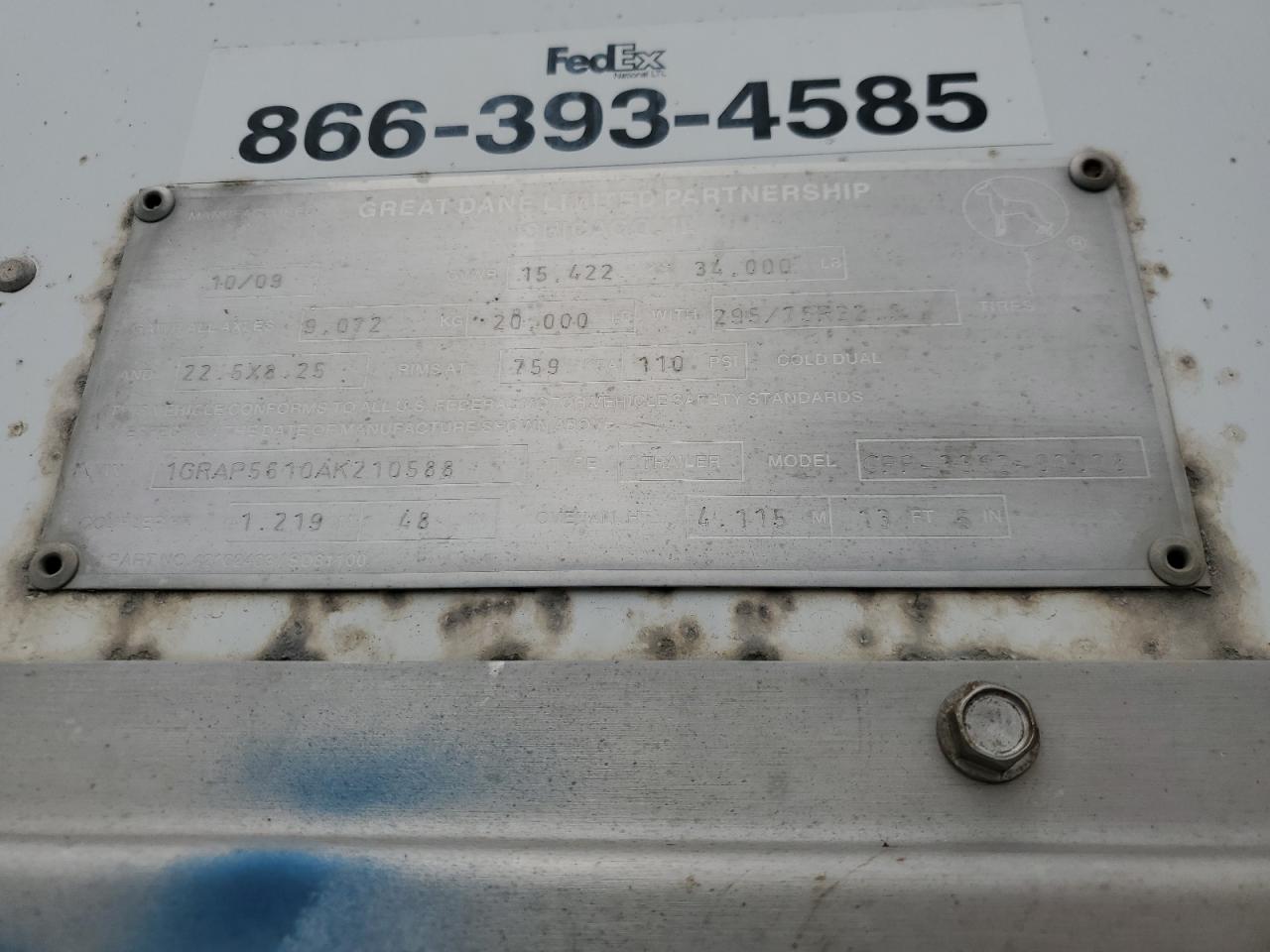 2010 GREAT Trailer VIN 1GRAP5610AK210588 photo 10