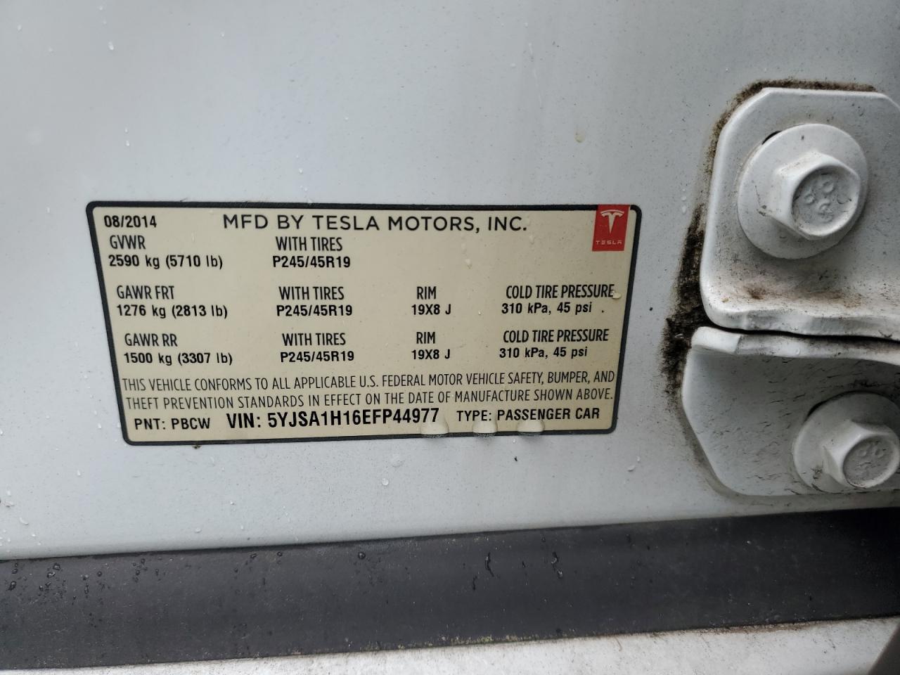 2014 Tesla Model s VIN 5YJSA1H16EFP44977 photo 12
