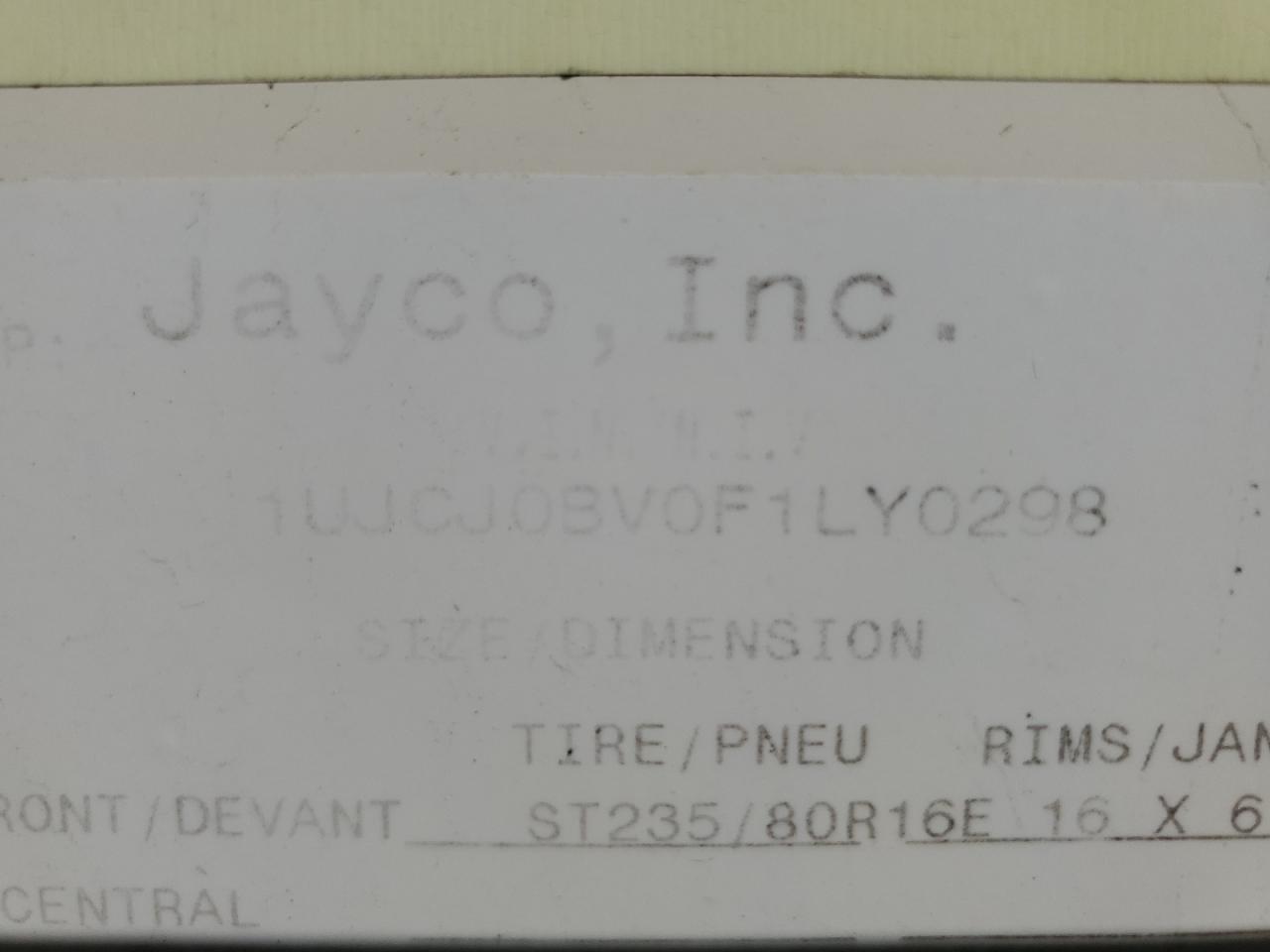 2015 JAYCO All models VIN 1UJCJ0BV0F1LY0298 photo 10