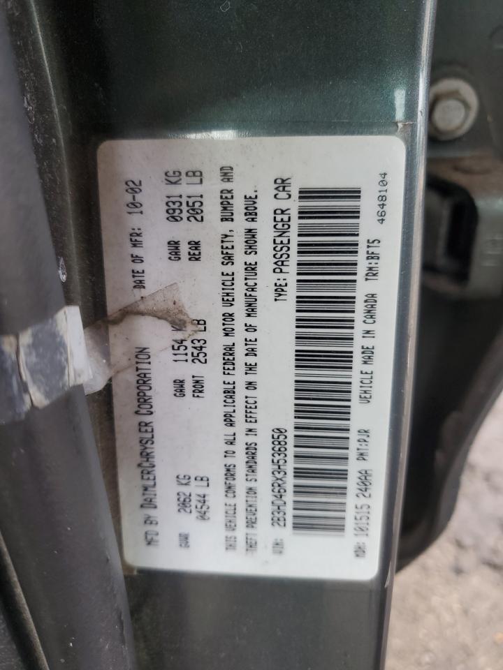 2003 Dodge Intrepid VIN 2B3HD46RX3H536850 photo 12