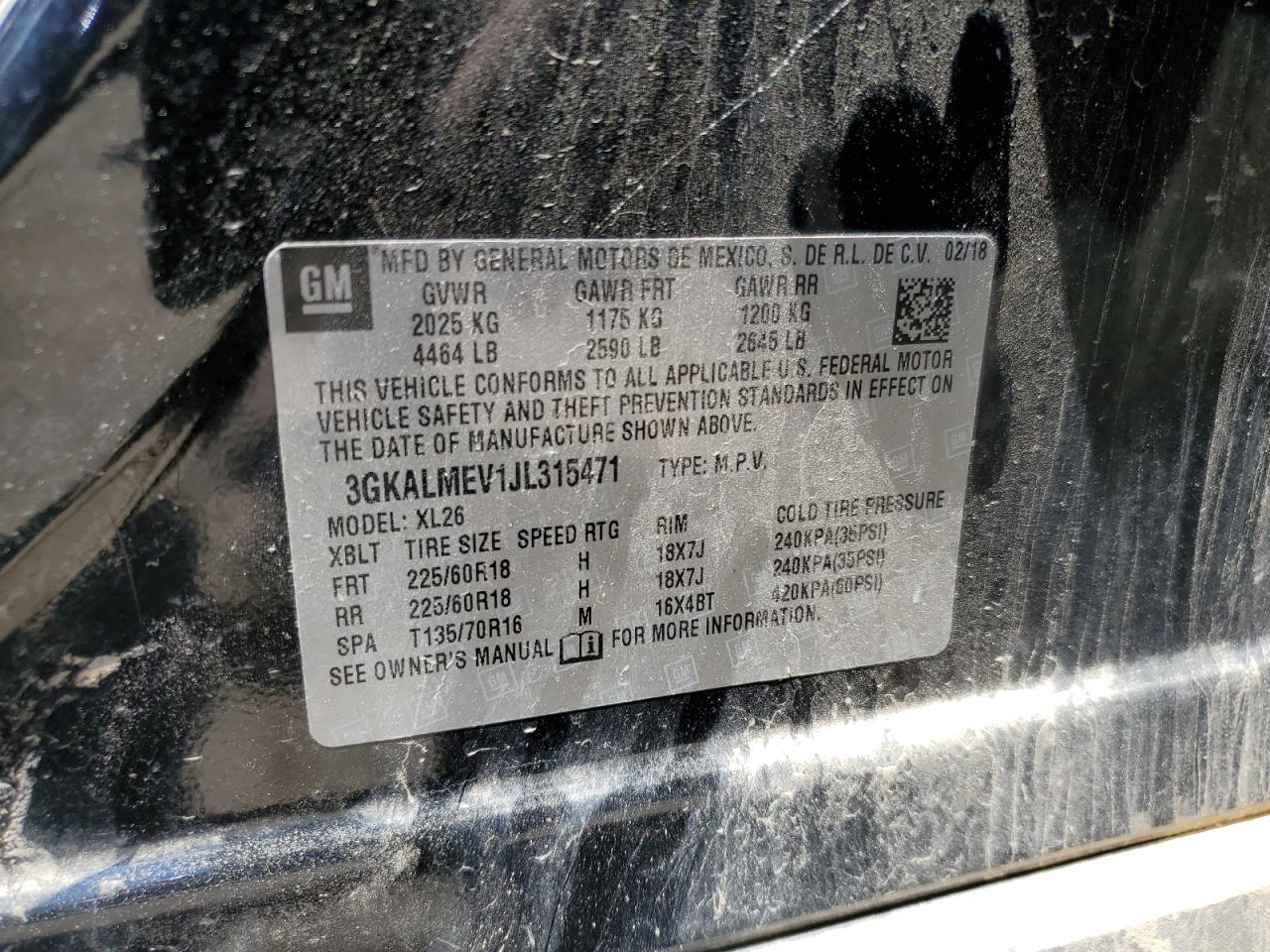 2018 GMC Terrain VIN 3GKALMEV1JL315471 photo 12