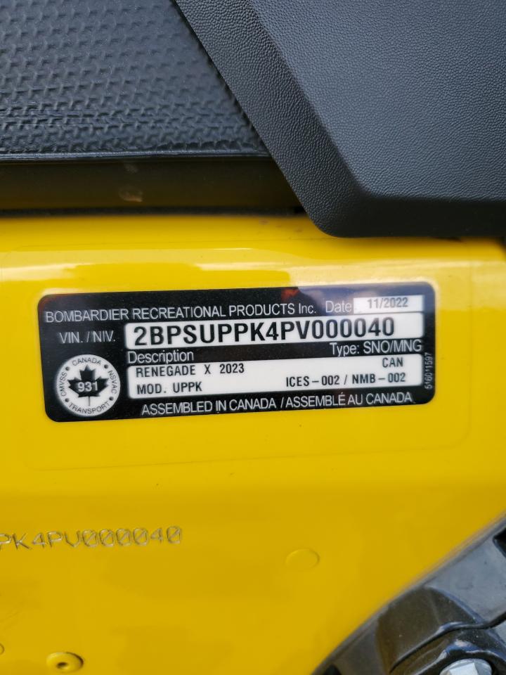 2023 SKIDOO Renegade VIN 2BFSUPPK4PV000040 photo 10