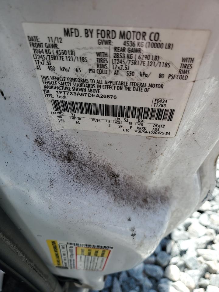 2013 Ford F350 VIN 1FT7X3A67DEA26876 photo 10