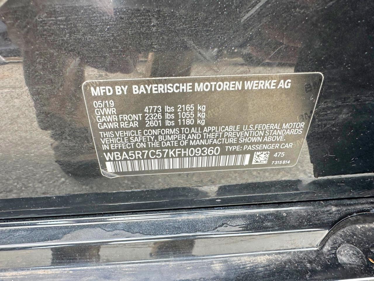 2019 BMW 3 series VIN WBA5R7C57KFH09360 photo 10
