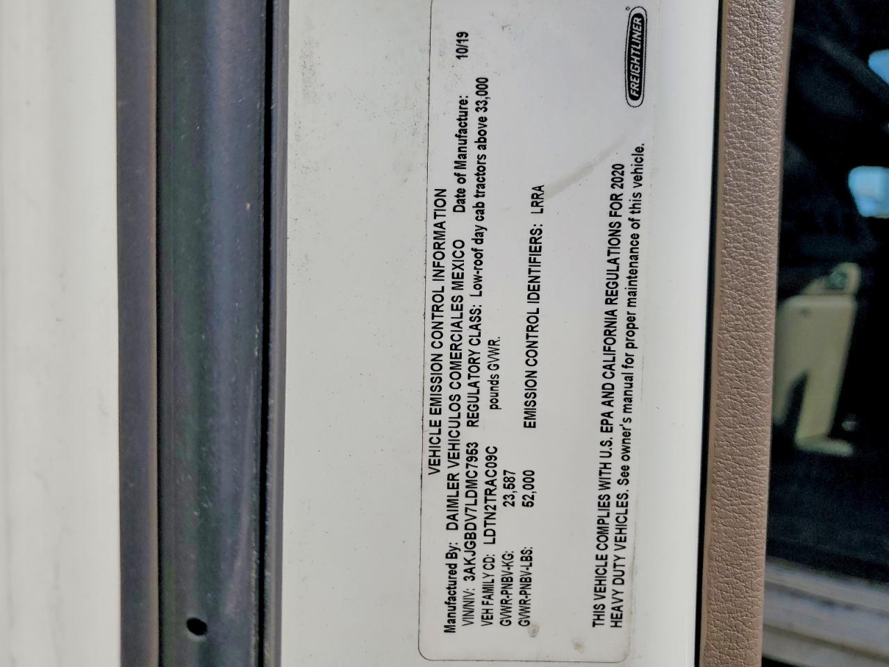 2020 FREIGHTLINER All other VIN 3AKJGBDV7LDMC7953 photo 9