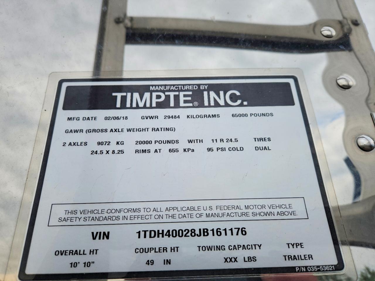 2018 TIMPTE Bulk commo VIN 1TDH40028JB161176 photo 10