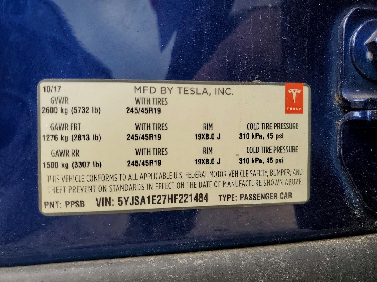 2017 Tesla Model s VIN 5YJSA1E27HF221484 photo 12