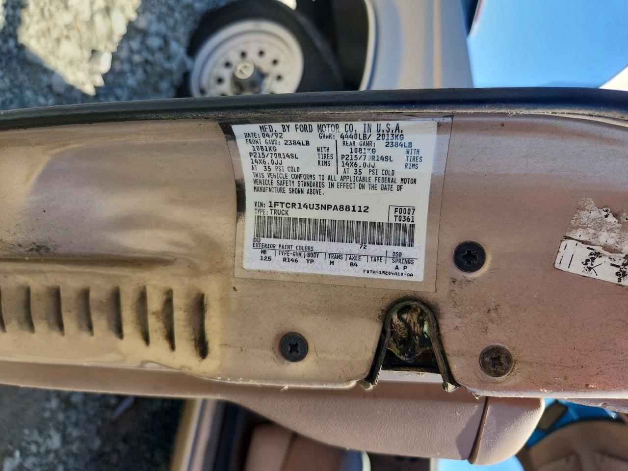 1992 Ford Ranger VIN 1FTCR14U3NPA88112 photo 12