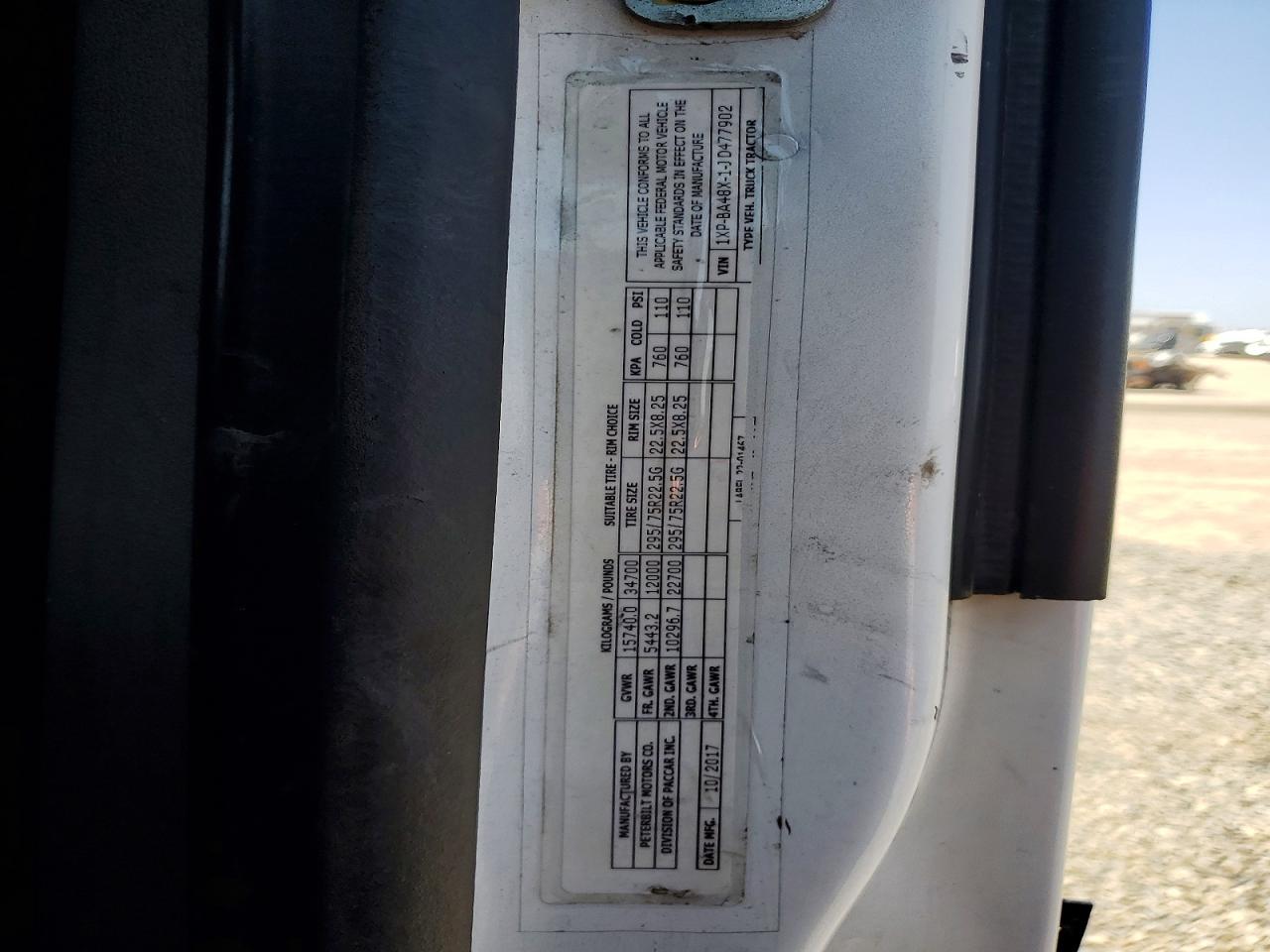 2018 PETERBILT All other VIN 1XPBA48X1JD477902 photo 10