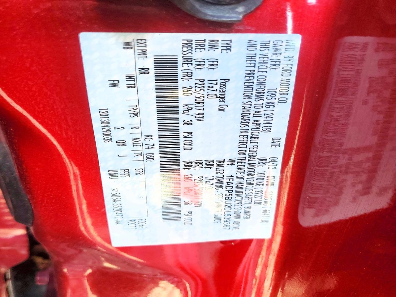 2013 Ford Cmax VIN 1FADP5BU2DL539367 photo 12