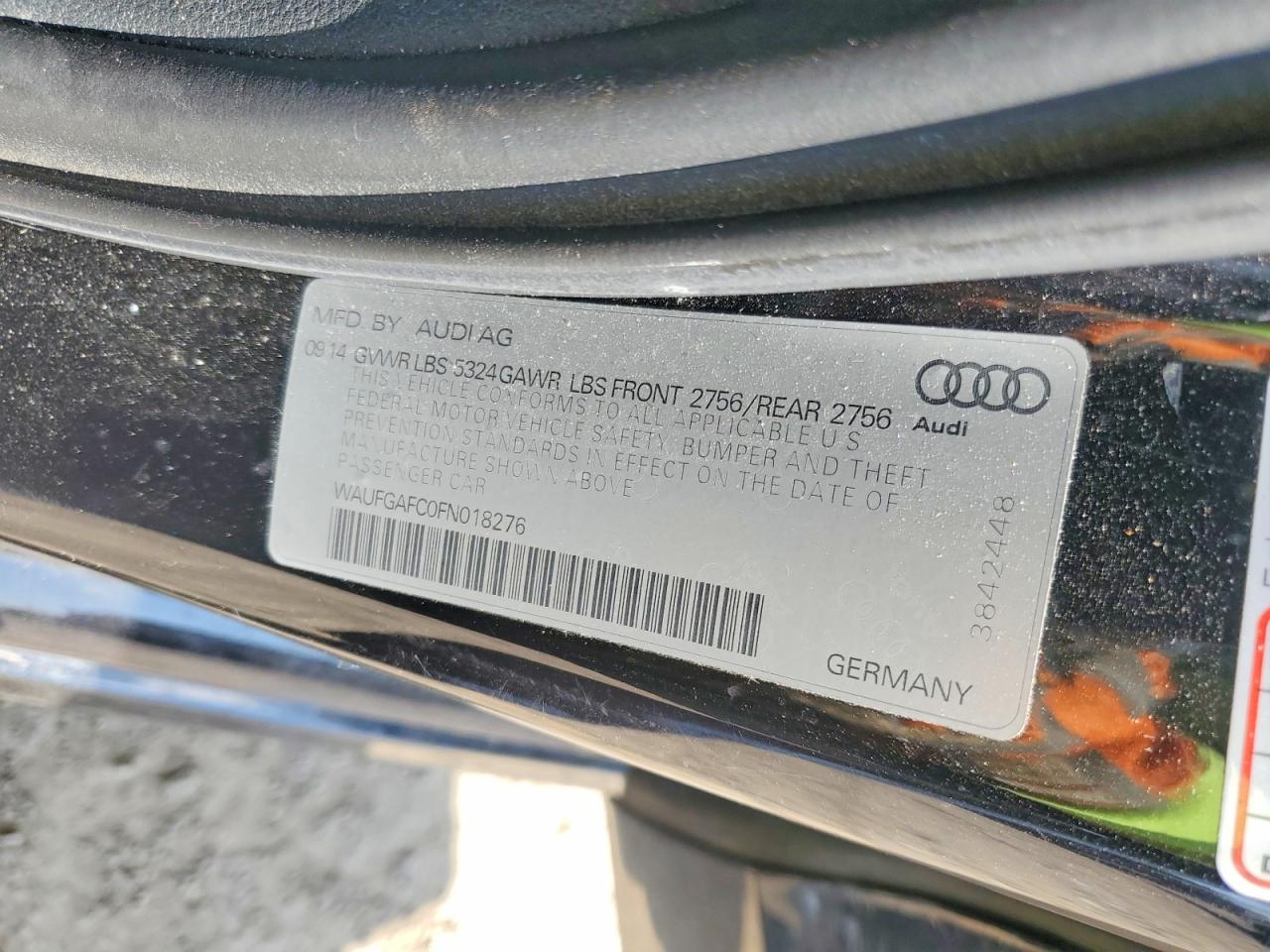 2015 Audi A6 VIN WAUFGAFC0FN018276 photo 12