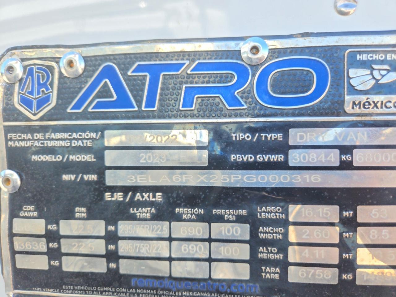 2023 ATRO All models VIN 3ELA6RX25PG000316 photo 10
