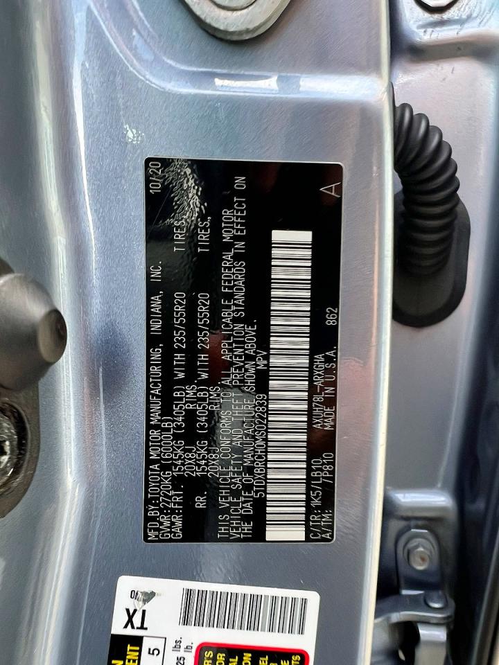 2021 TOYOTA Highlander VIN 5TDXBRCH0MS022839 photo 10