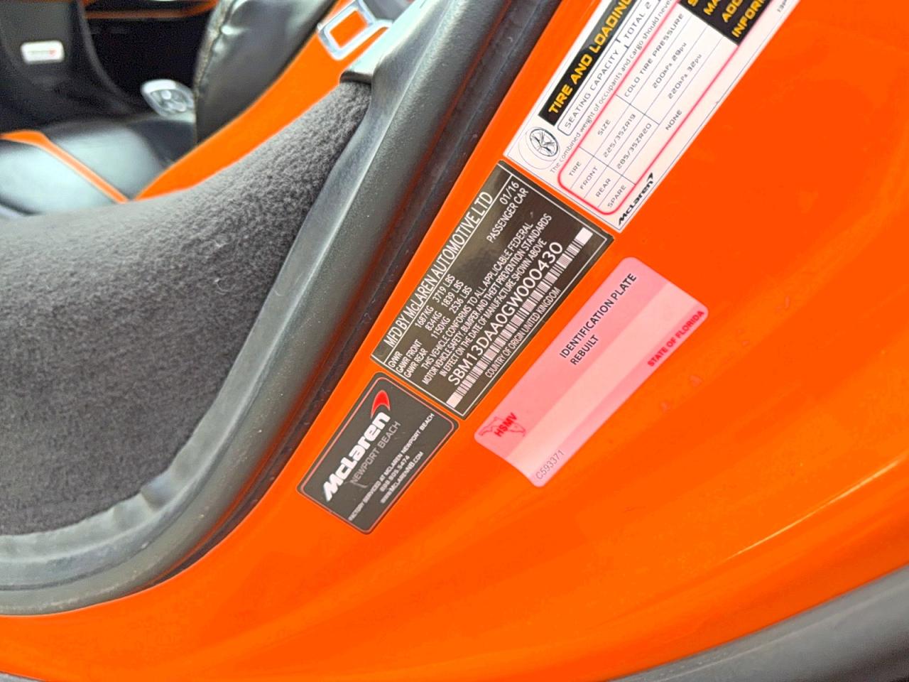2016 Mclaren All other VIN SBM13DAA0GW000430 photo 10