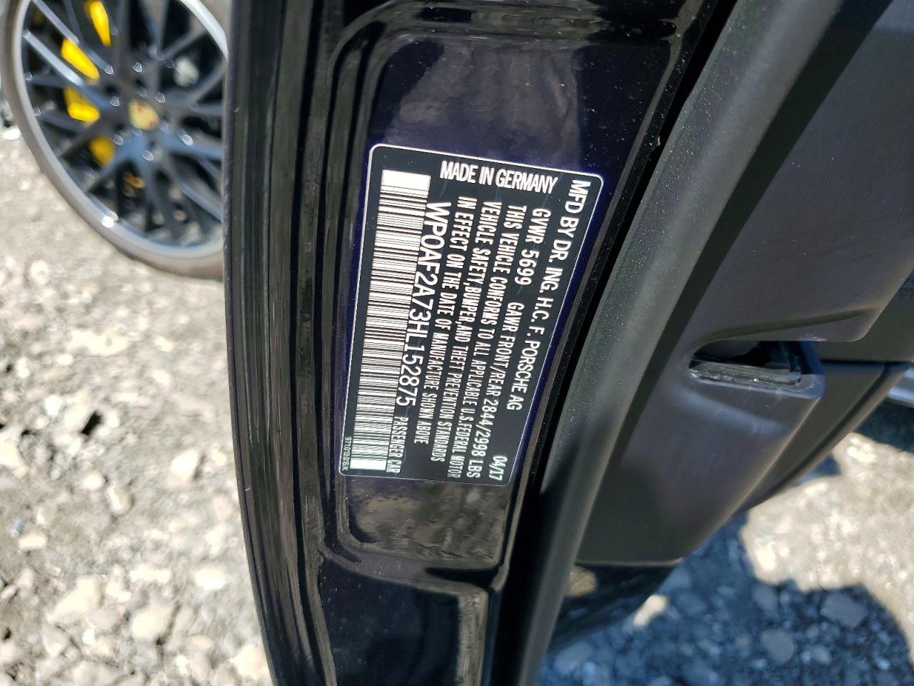 2017 Porsche Panamera VIN WP0AF2A73HL152875 photo 12
