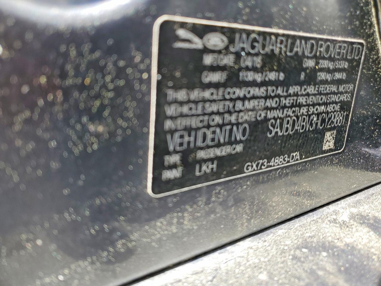 2017 Jaguar Xf VIN SAJBD4BV3HCY29881 photo 12