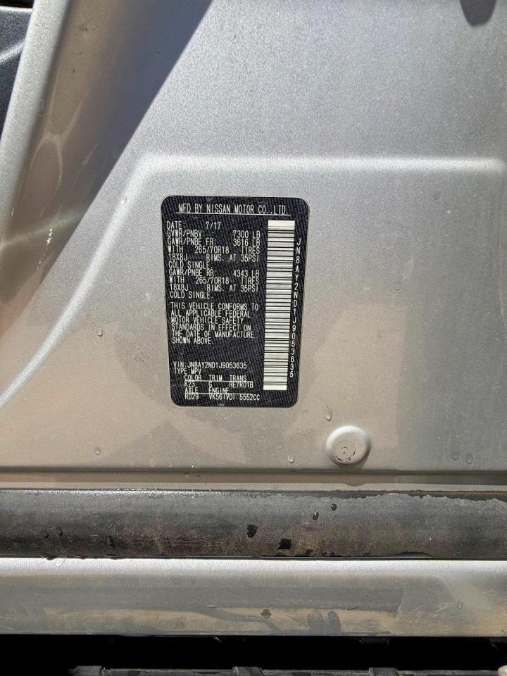 2018 Nissan Armada VIN JN8AY2ND1J9053635 photo 10