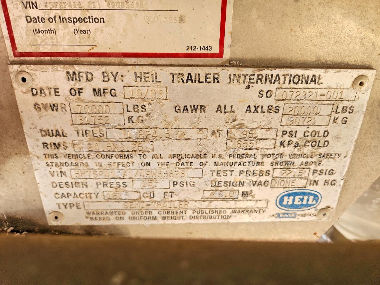 2004 HEIL Trailer VIN 5HTSP412149W85828 photo 10