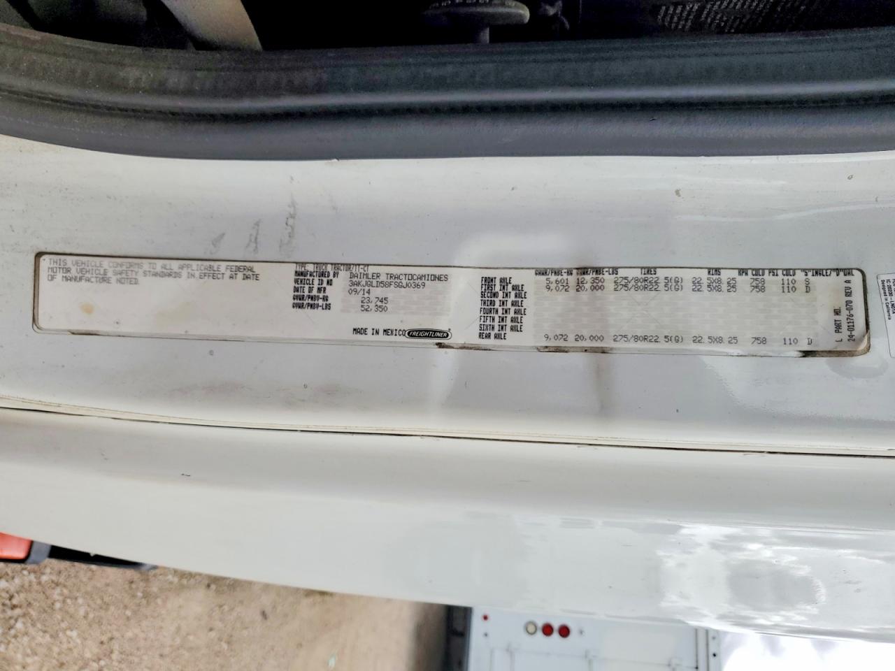 2015 FREIGHTLINER All other VIN 3AKJGLD58FSGJ0369 photo 10