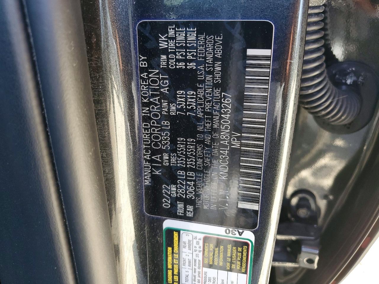 2022 Kia All other VIN KNDC34LA8N5043267 photo 12
