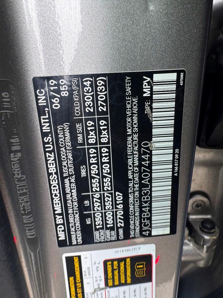 2020 MERCEDES-BENZ Gle class VIN 4JGFB4KB3LA074470 photo 12