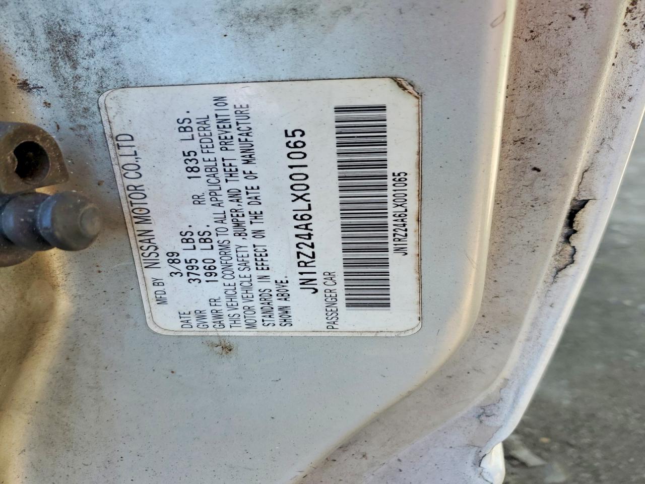 1990 Nissan 300zx VIN JN1RZ24A6LX001065 photo 12